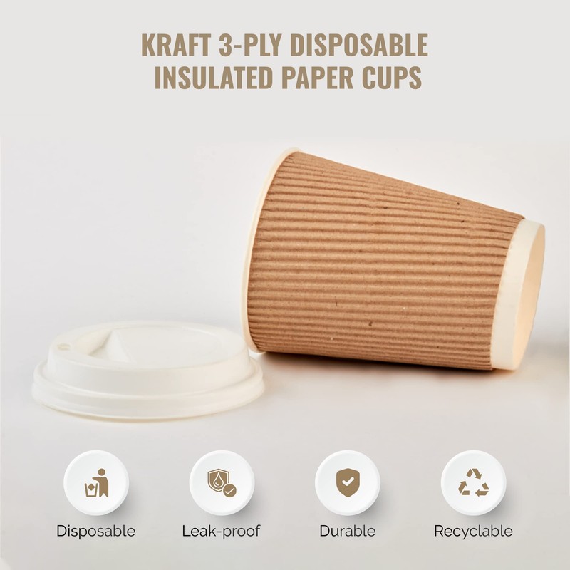 We Can Source It Ltd – 12oz Disposable Kraft Ripple