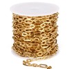 16.5FT 18K Gold PVD Plated Paperclip Jewelry Chain Roll, 4.5MM