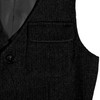 Boy Vest Black Tweed Kids Casual Waistcoat Formal Wedding Party