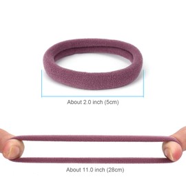 50 bandas de pelo grandes, de algodón grueso sin costuras, soportes elásticos para el cabello, sin daños para el cabello grueso y pesado, 5 colores de Nspring