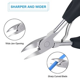 URAQT URAQT Toenail Clippers, 4 Pcs Nipper Trimmer Kit with Nail Lifter and Nail File, Precision Cuticle Scissors Nail Nippers, Heavy Duty Nail Clippers Toenail Cutter for Thick Nails Ingrown Toenails