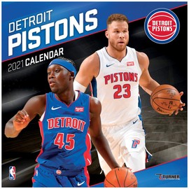 TURNER Sports Detroit Pistons 2021 12X12 Team Wall Calendar (21998011877)