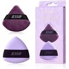 Jessup Borla Maquillaje, 2pcs Borlas Polvos Triangulares Puffs Suaves para