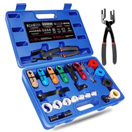 Langawaser 26PCS Master Quick Disconnect Tool Kit, Fuel Line Removal Tool Set with AC Line Disconnect Tools, Transmission Oil Cooler Remover, Spring Lock Tools, Pliers & Scissor Tool, Blue
