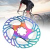 Mountain Bike TitaniumPlated Cooling Disc Brake Rotor 6 Nails Cycling