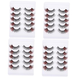 Baluue 4sets False Lashes Natural Look Party Makeup Extensions Eyelash Extensions Kit 5pairs*4