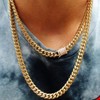 PY BLING 14k Golden Plated Mens Heavy Miami Cuban Link