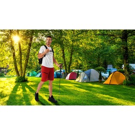 Men's Quick Dry Lightweight Stretch Cargo Hiking Shorts with 6 Pockets Red 3X-Large