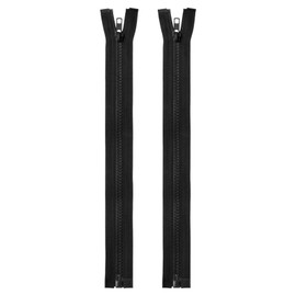 HARFINGTON 2pcs #5 Sewing Invisible Zippers 13 Inch Resin Hidden Replacement Coil Zipper for DIY Craft Bag Garment Home Textile Clothes, Black