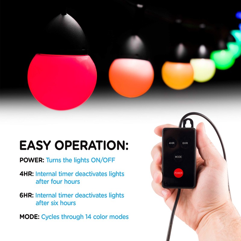 Enbrighten USB-Powered Café String Lights, 24ft, 24, LED, Indoor or