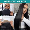 FTQZKEY 28 Inch Wear and Go Glueless Wigs Human Hair