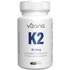 VIZANA NUTRITION | Vitamina K2-mK7 en Cápsulas HPMC Vegetarianas (90