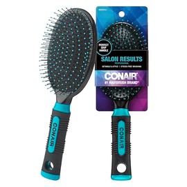 Conair Salon Results Hair Brush, Detangling Hair Brush for Men and Women, For All Hair Types, Metal Bristles and Cushion Base