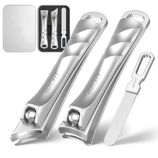 Precision Grooming Excellence: Premium Nail Clipper Set with Curved and Angled Toenail Clippers – Tailored for Men's Nail Care