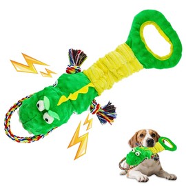 Piashow Dog toy, dog toy with squeaky, tug of war dog toy, interactive chew toy for large and small dogs, promotes fun and attention, ideal for pulling, throwing and chewing