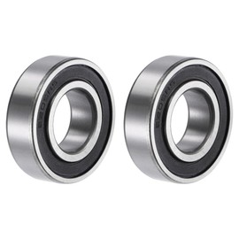 sourcing map 6205-2RS Deep Groove Ball Bearings 25mm Bore 52mm OD 15mm Thick Double Sealed Chrome Steel 2pcs