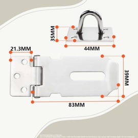 Bwintech Pack of 4 Padlock Hasp Latch Locks 3 Inch (75 mm) 304 Stainless Steel Door Lock Hasp Latch Hasp for Door Shed Gate Cabinet with Screw Brushed Nickel