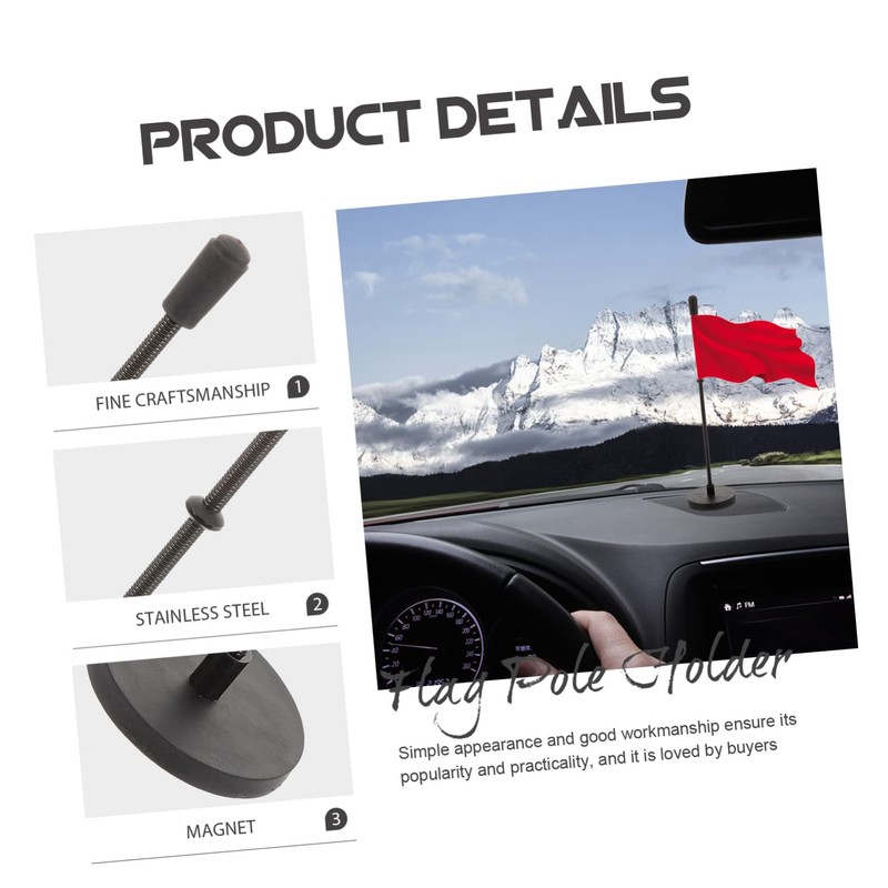 CORHAD Magnetic Flag Holder Car Flag Poles Universal Magnetic Flag