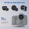 NEEWER 72 mm Polarising Filter (Polarising Filter), CPL Filter with