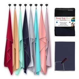 Snug Rug Microfibre Towel Extra Large XL 200 x 90cm – Super Absorbent - Quick Drying - Lightweight Compact Travel - Antibacterial Swimming Sports Travel Sand Proof Beach Towels - Eclipse Blue