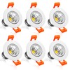 inShareplus 2 Inch LED Downlight, 3W Recessed Lighting COB Dimmable,