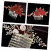 OATIPHO Rose Hair Comb for Women Elegant Wedding Accessory Decorative