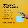 Premium Attached Food Storage Containers, Permanently Attached Plastic Lid, Never