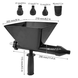 Electric Mortar Grout Gun Pump, Caulking Tool, Portable Cement Grouting Machine, Reusable Cordless Caulking Gun with 4 Nozzles for Efficient Tiling and Masonry Work (Black)