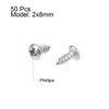 sourcing map 2.2x5mm Self Tapping Screws Phillips Pan Head Screw