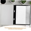 Operitacx 12pcs A4 Transparent 2 Hole Plastic File Folders Reusable