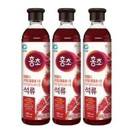 Cheongjeongwon Drinking Red Herb Pomegranate 900ml / 청정원 마시는 홍초 석류 900ml X 3개