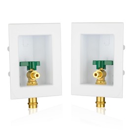 1-PACK GUOFIS Icemaker Outlet Box with 1/2" Copper Press Inlet Connect, Ice Maker Box with Pre-installed 1/4-Turn Ball Valve(IM040)