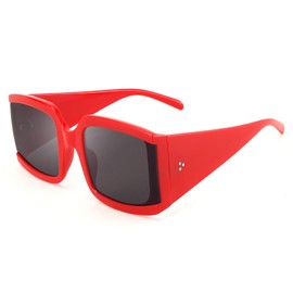 FEISEDY Vintage Shades Oversized Luxury Square Sunglasses Thick Eyewear Frame Men Women B2672