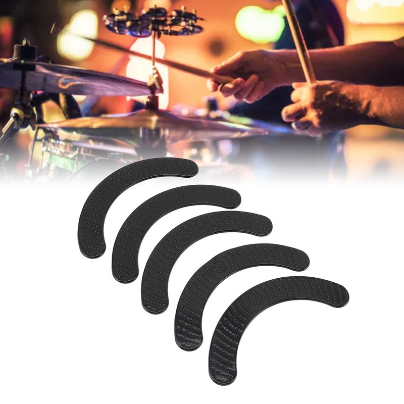5PCS Drum Dampener Drum Gel Pads Long Strip Soft Silicone