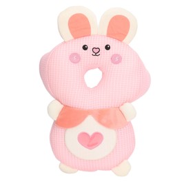 Cartoon Animal Shaped Infant Head Protection Pad Artificial Fiber Baby Head Protector Backpack Cushion Pink Bunny