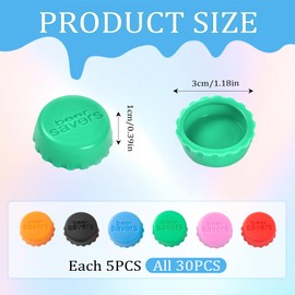 30 Stücke Silikon Kronkorken, Bierflaschen Deckel Bierflaschen Deckel Flaschenverschluss Bierflaschen Wiederverwendbare Bierflaschenverschlüsse Siegel Flaschen Verschluss für Bier Glasflaschen