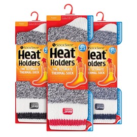 HEAT HOLDERS - 3 Pair Pack Multipack Mens Insulated Thermal Socks for Winter 6-11