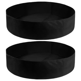 Toyosport 2 Pcs Felt Planting Bags, Round Garden Fabric Grow Bags, Black Heavy Duty, Ideal for Outdoor Gardening, Suitable for Vegetables, Flowers, and Fruit Trees
