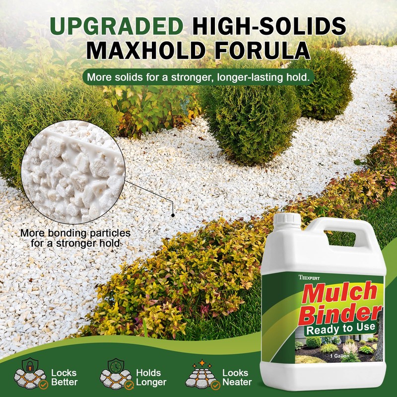 Teexpert Ready-to-Use Mulch and Rock Glue with Electric Sprayer, 1