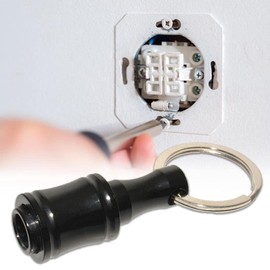 Wolfride 7 Piece Bit Holder, Driver Holder Set, Pull Down Type, Impact Driver Adapter, Aluminum Alloy, For Bits & Drills Portable, Key Chain Type, Includes Car Navigation, Compatible with Hexagonal Axis 0.25 inches (6.35 mm)