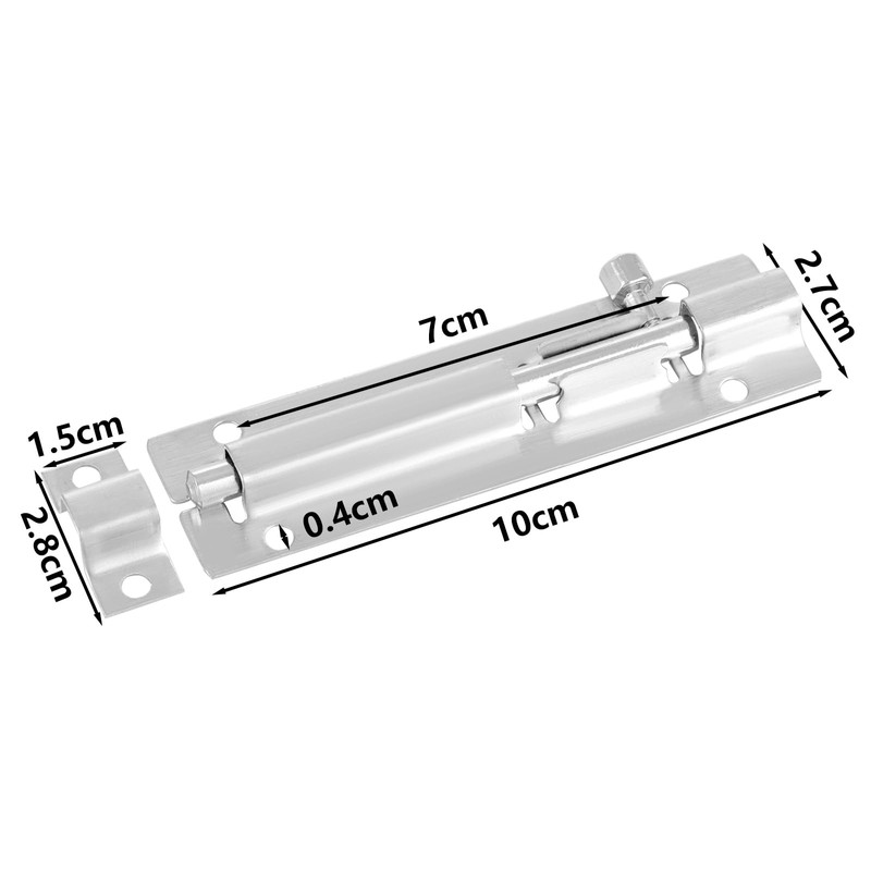 ASelected 8PCS Gate Bolt Lock 4In(100Mm) Stainless Steel Door Lock