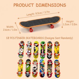 12 Pcs Mini Skateboard, Finger Skateboards Fingerboard Set