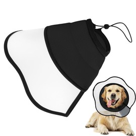 YUEMING Collar Dog Lick Protection, Soft Protective Collar, Adjustable Recovery Collar, Elizabethan Collar for Pets, After Surgery, Wounds, Prevention of Bite Lick Wounds, L