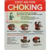 NYC RESTURANT SIGN- FIRST AID FOR CHOKING SIGN 7x10(WHITE, REFLECTIVE,ALUMINIUM-RUST