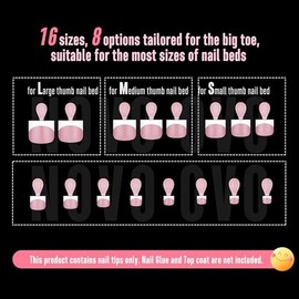 Extra Short Toe Nail Tips White French Tip BERRY PINK Sharp Square Press On, Soft Gel False Fake Toenail Extension Kit, Need Apply Top Coat Buider Gel Nail Glue, Salon DIY x 16 Sizes 224 Pcs