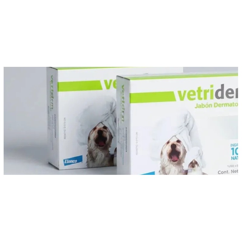 2 Pzas Vetriderm Bayer Jabón Dermatológico Blanco