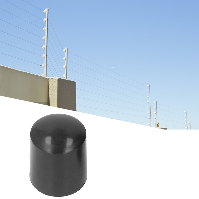 100Pcs Electric Fence Post End Caps Plug Insert Plastic Round