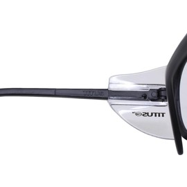 TITUS G35 Retro Aviator Z87 Sunglasses Eye Protection w/Side Shield Motorcycle Shooting DOT ANSI CE Approved Safety Glasses (Crimson Rev Mirror Over Smoke)