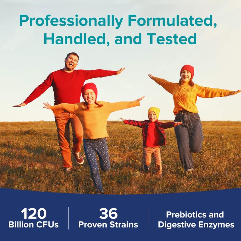NewRhythm Probiotics 120 Billion CFU 36 Strains, 3-in-1 Probiotics for