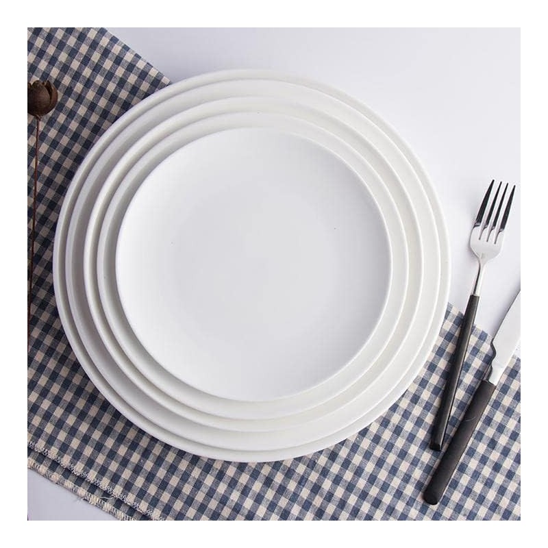 MBBITL Porcelain Appetizer Plates Set of 3, 5 Inch White